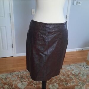 Brown Leather Skirt